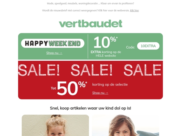 📣 10% EXTRA korting alleen dit weekend!