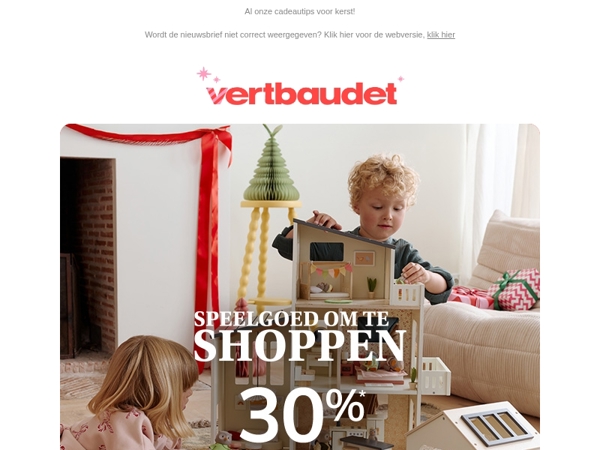 Speelgoed om te shoppen! -30%* korting voor de feestdagen!