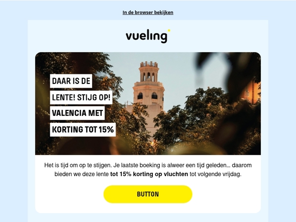 15% korting: stijg op deze lente ✈️