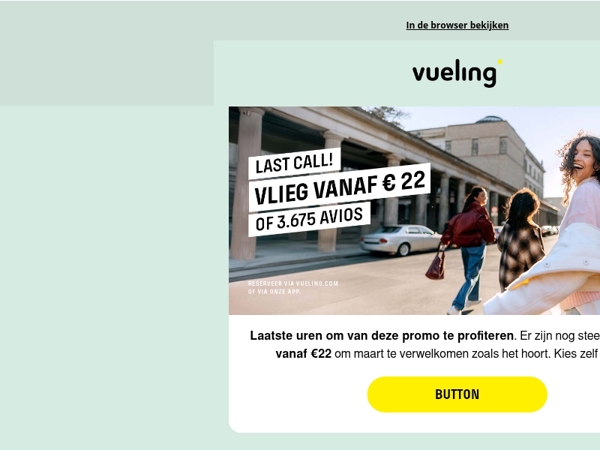 Laatste kans! Maart in de lucht vanaf €22 ✈️