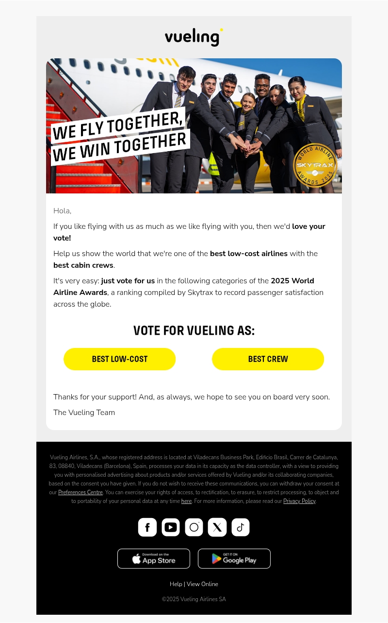 Your vote will help us fly higher πβοΈ Your vote will help us fly higher πβοΈ