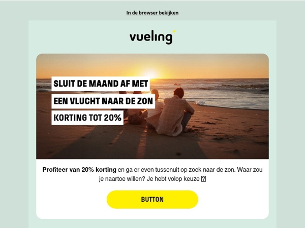 ☀️ 20% korting om naar de zon te reizen ☀️