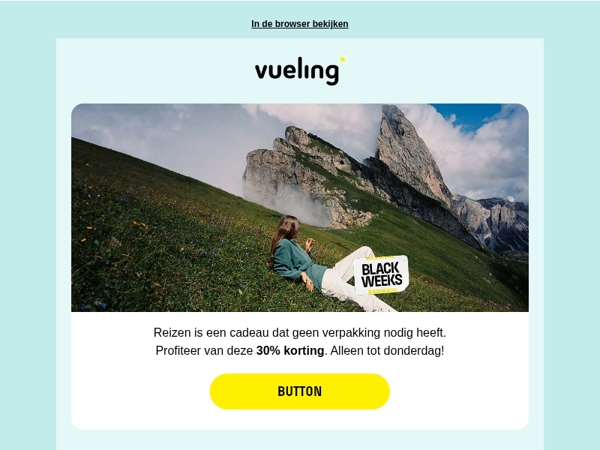 30% korting op je volgende reizen ✈️