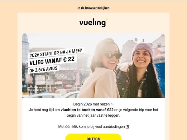 🛫 Weet je al wat je eerste vlucht van 2026 wordt?