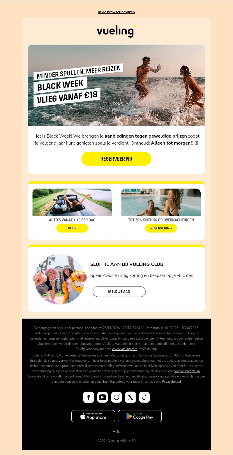 Het is Black Week… vluchten vanaf €18 alleen tot morgen! 💸🏃♀️ Het is Black Week… vluchten vanaf €18 alleen tot morgen! 💸🏃♀️