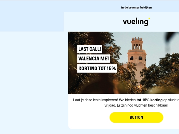 -15% deze lente. Laatste oproep ✈️