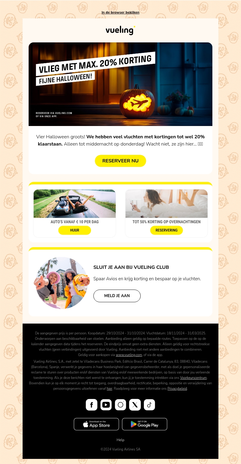 🎃Tot 20% korting op onze vluchten🎃 🎃Tot 20% korting op onze vluchten🎃