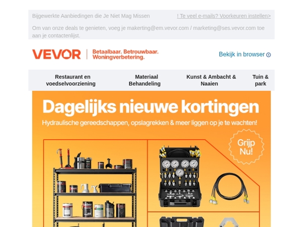 Elke Dag Nieuwe Aanbiedingen!