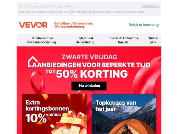 Black Friday-kortingen – Tot wel 50 % korting.