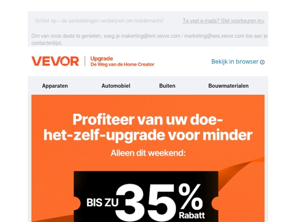 Laatste kans: tot 35% korting – slechts één dag!