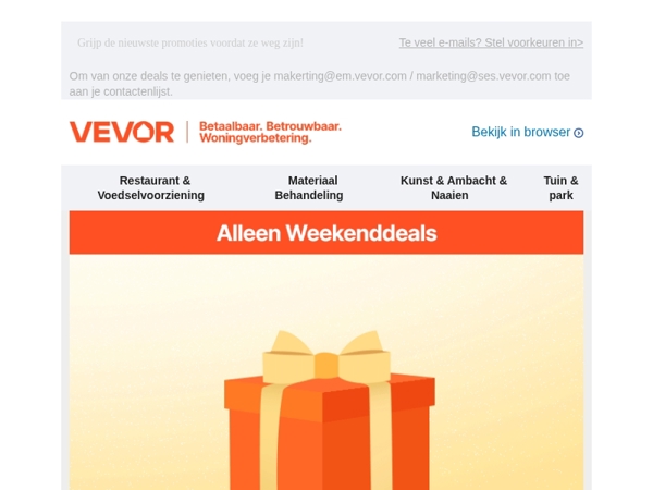 Weekendkortingen: nu 2 dagen profiteren!