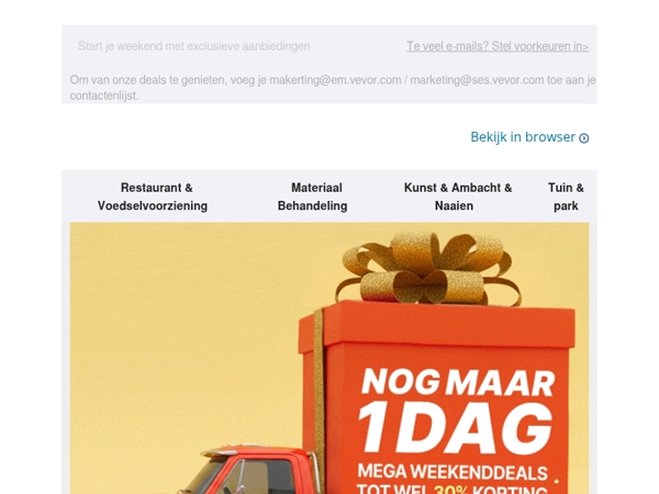 Weekendaanbiedingen zijn er! Shop nu en bespaar!