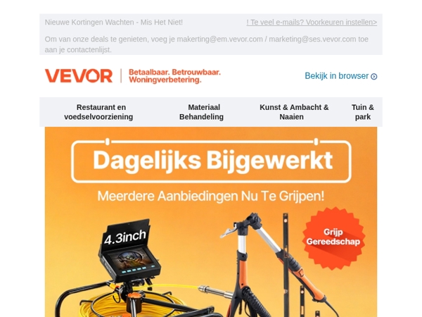 Vers Aanbod, Elke Dag