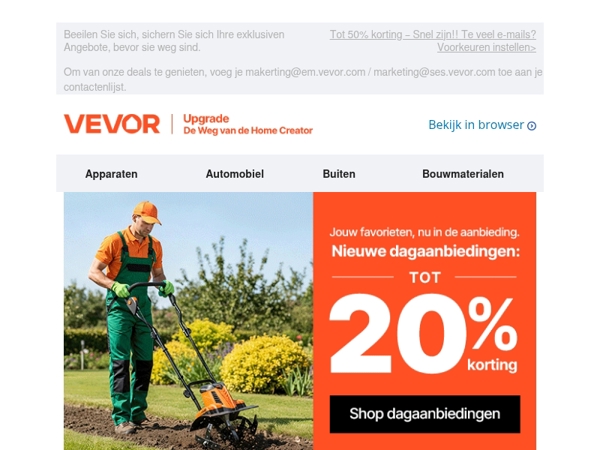 Dagelijkse Promotiehoogtepunten: Geniet van Nieuwe Kortingen & Tot 20% Korting
