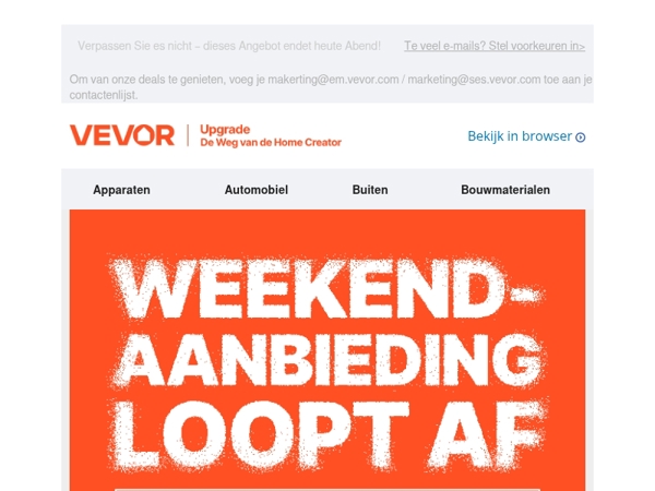 Weekendspecial: tot 35% korting voor slechts 1 dag!