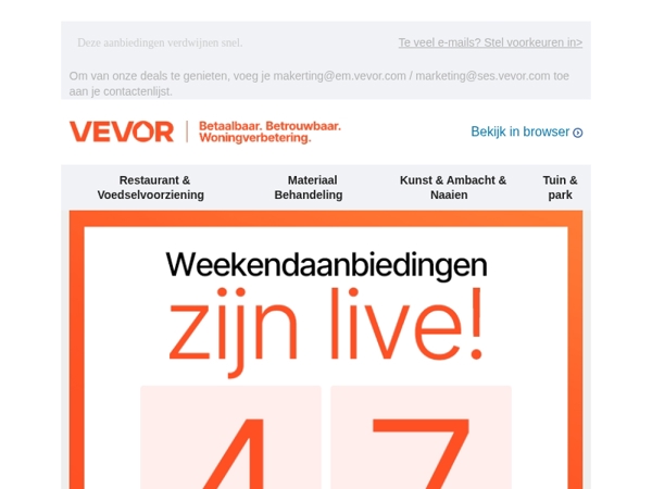 Niet wachten.