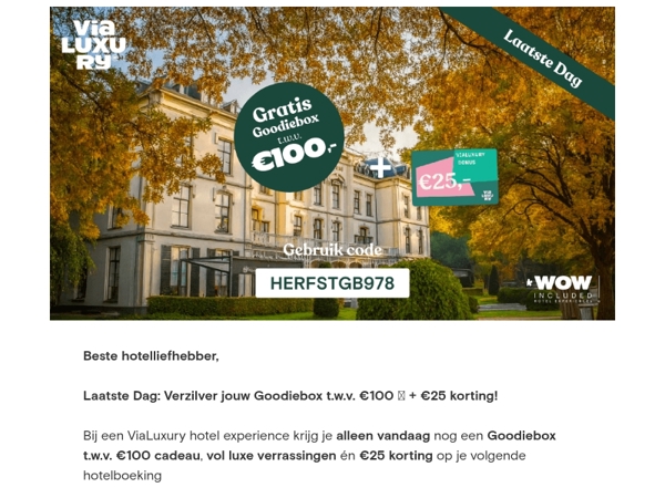 Laatste Kans! Verzilver vandaag jouw Goodiebox t.w.v. €100,- 🎁
