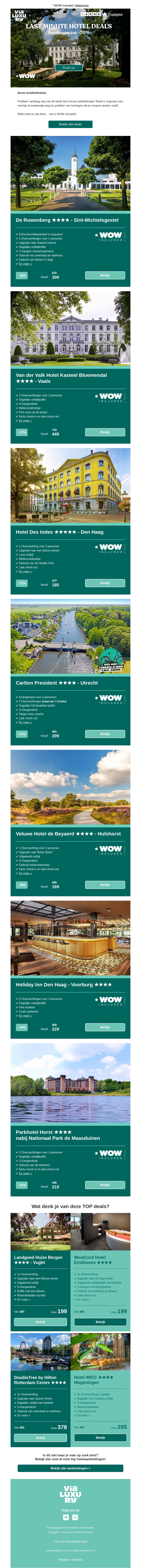 Laatste kans! De beste Last Minute aanbiedingen Laatste kans! De beste Last Minute aanbiedingen