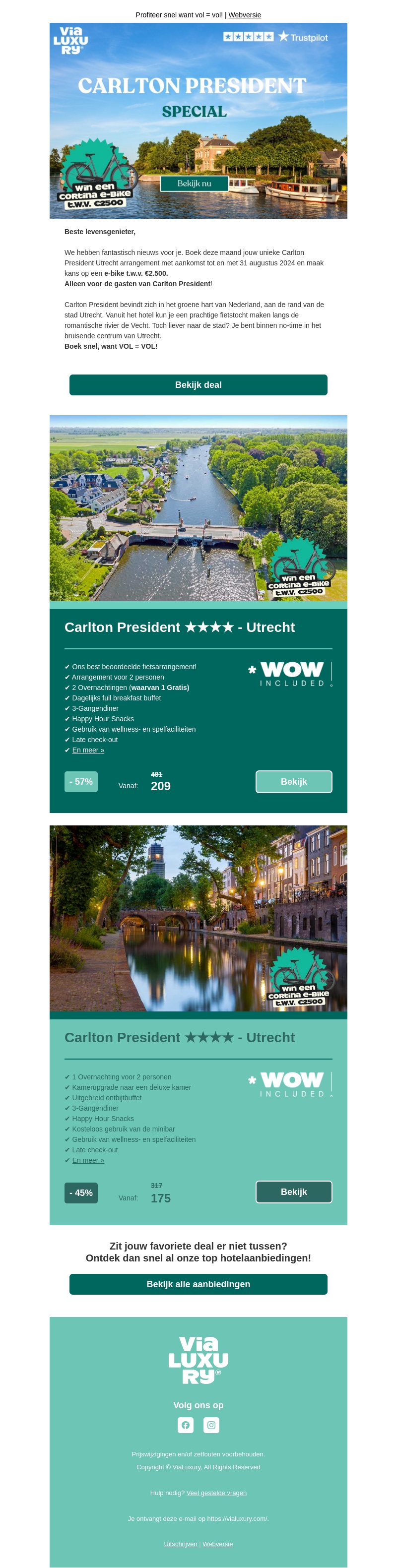 Mis het niet! Exclusieve hoteldeal voor VIP members Mis het niet! Exclusieve hoteldeal voor VIP members