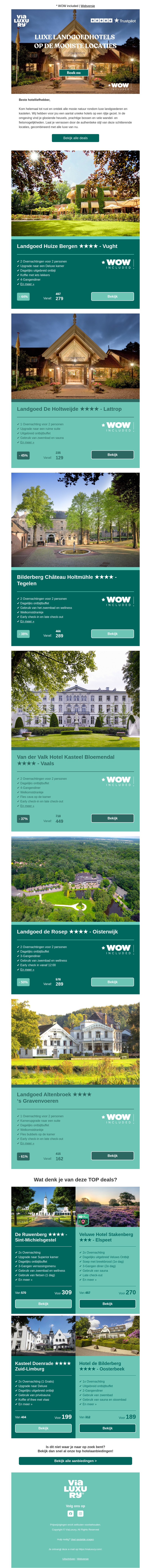 Ontdek luxe landgoedhotels op de mooiste locaties Ontdek luxe landgoedhotels op de mooiste locaties