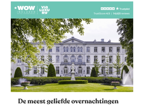 Onze populairste luxe overnachtingen 🌟