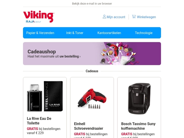 🎁 Gratis cadeau bij iedere bestelling