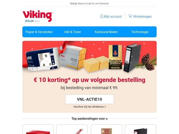 🎄 €10 korting op uw bestelling