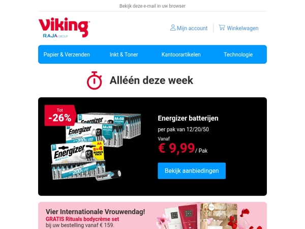 Energizer batterijen vanaf 9,99