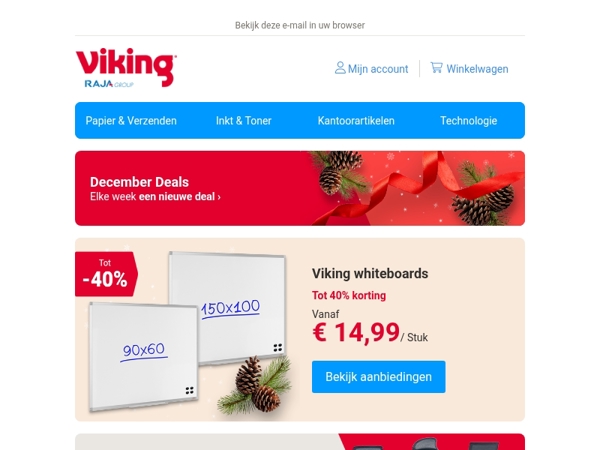 Mis het niet: bespaar tot 40% op Viking whiteboards