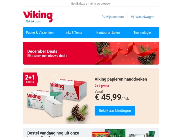 Mis het niet: 2+1 gratis op Viking papieren handdoeken