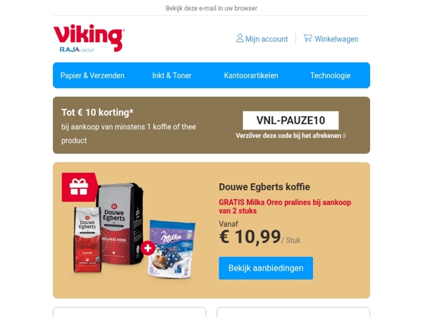 Tot €10 korting op koffie & thee