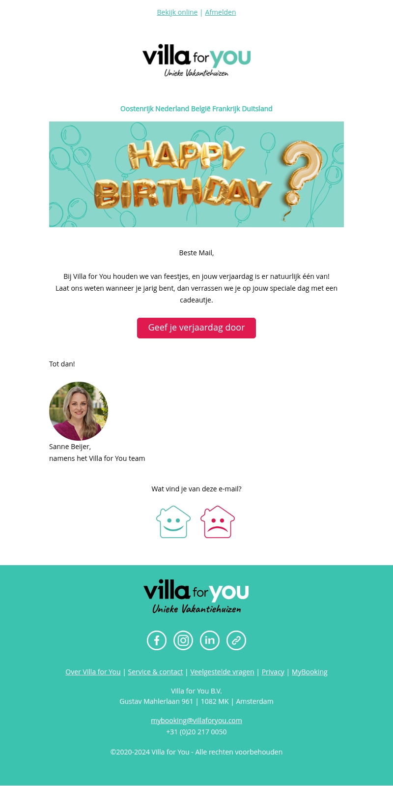 Wanneer ben je jarig? We willen je verrassen, Mail🥳 Wanneer ben je jarig? We willen je verrassen, Mail🥳