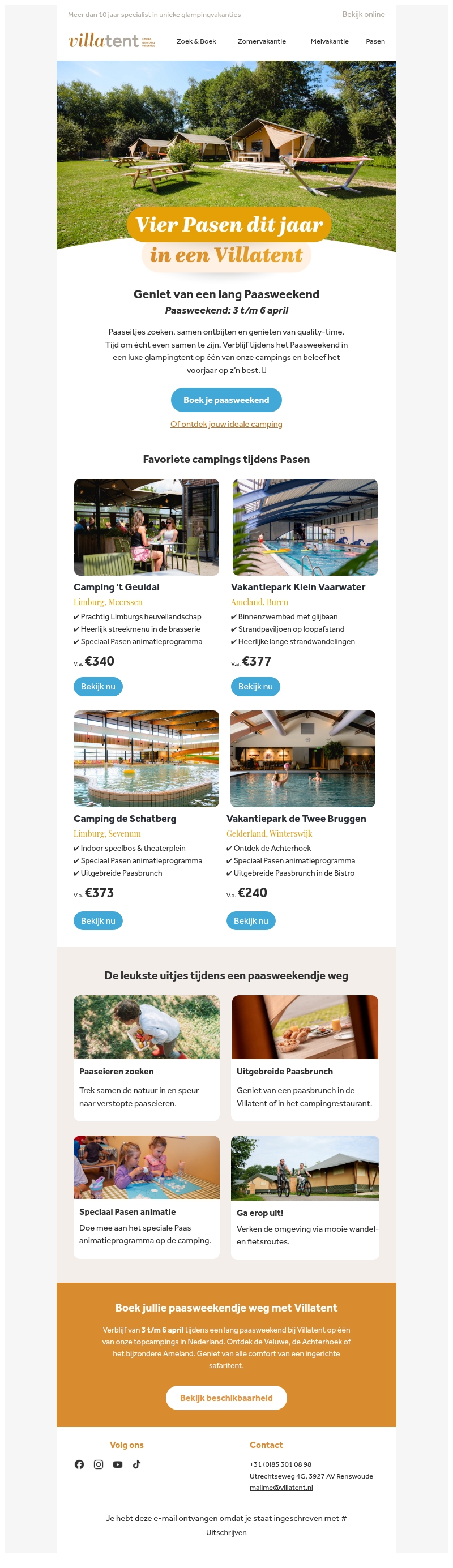 Paasweekend weg al vanaf €240,- Paasweekend weg al vanaf €240,-