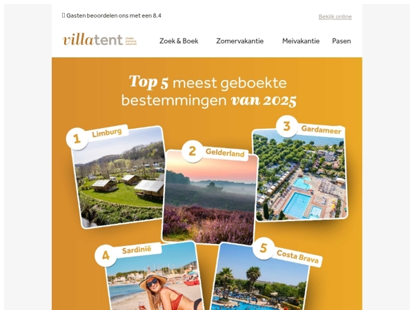 5 meest geboekte bestemmingen van 2025...🌞