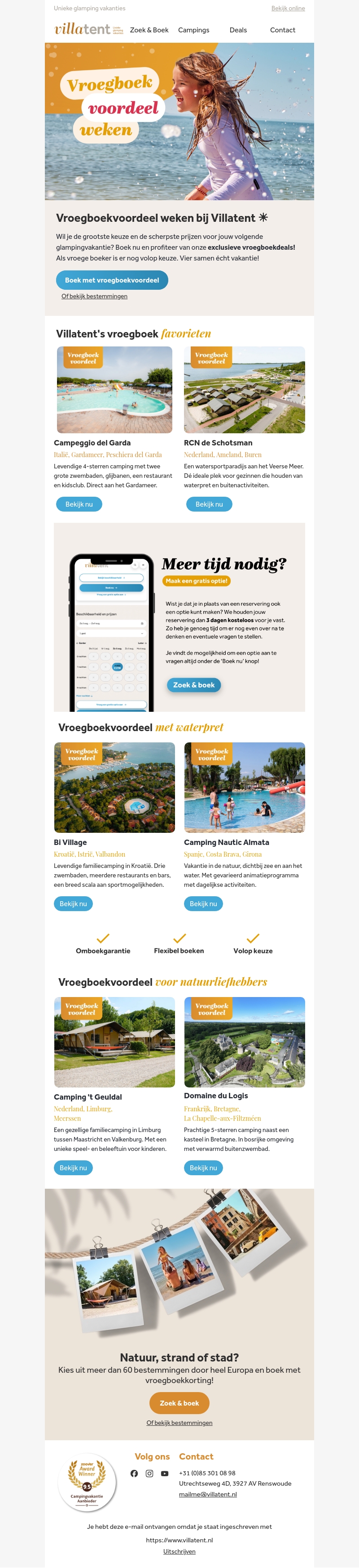 Vroeg boeken, veel besparen! ⏰ Vroeg boeken, veel besparen! ⏰