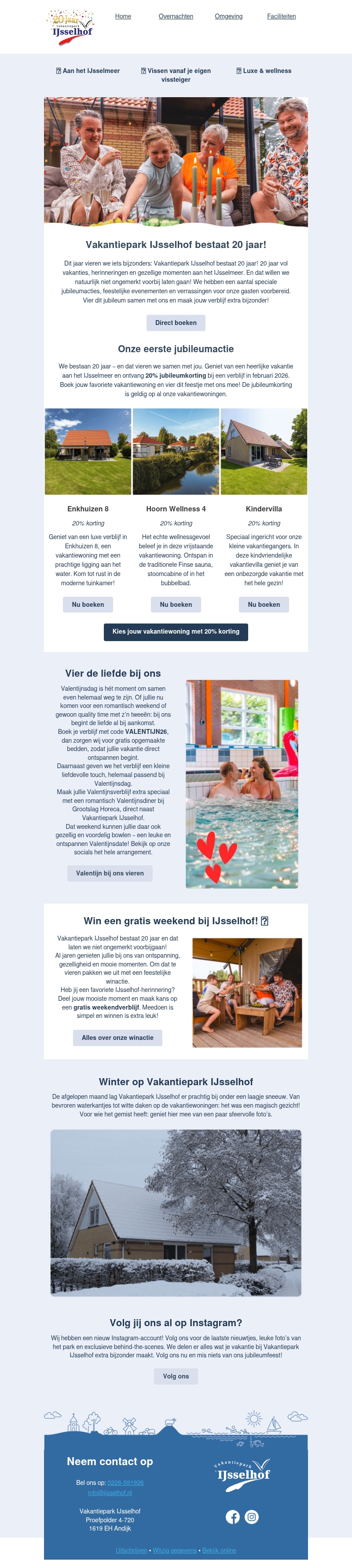 Vakantiepark IJsselhof bestaat dit jaar 20 jaar! π Vakantiepark IJsselhof bestaat dit jaar 20 jaar! π