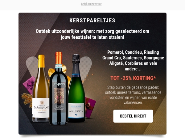 Kerstparels voor je feesttafel – tot 25% korting