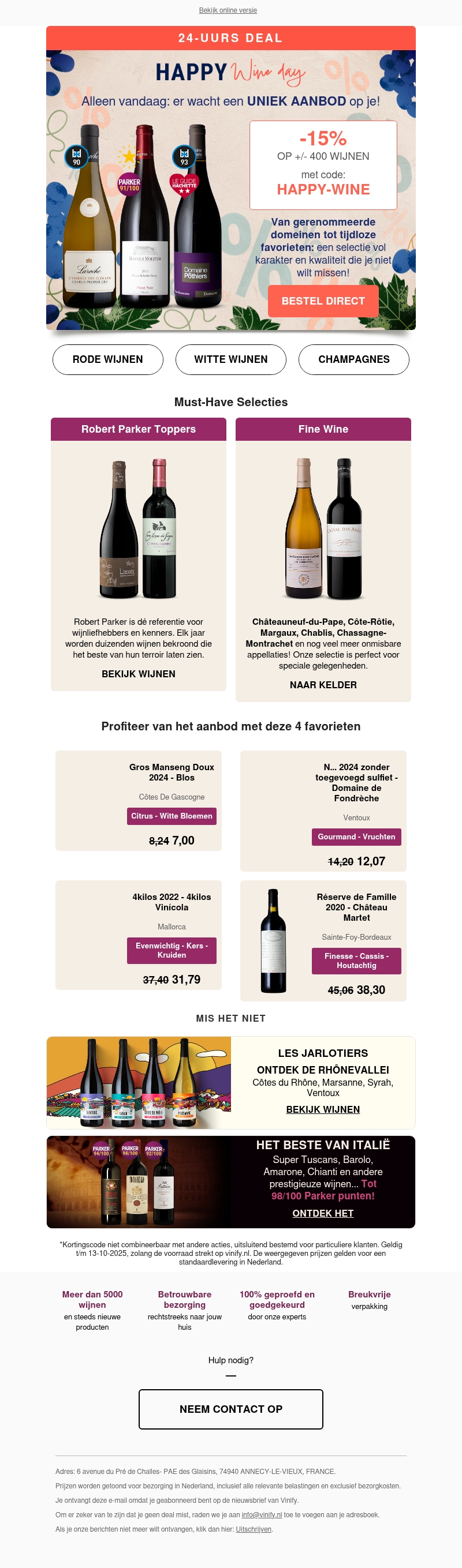 Vier Happy Wine Day met exclusieve korting! 🍷 Vier Happy Wine Day met exclusieve korting! 🍷