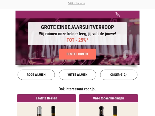 GIGA kelderopruiming - tot 25% korting!