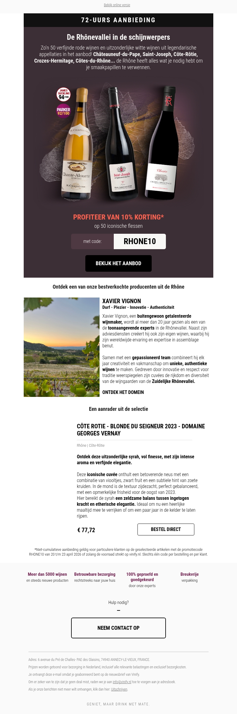 Rhônevallei in de spotlight: 10% korting Rhônevallei in de spotlight: 10% korting