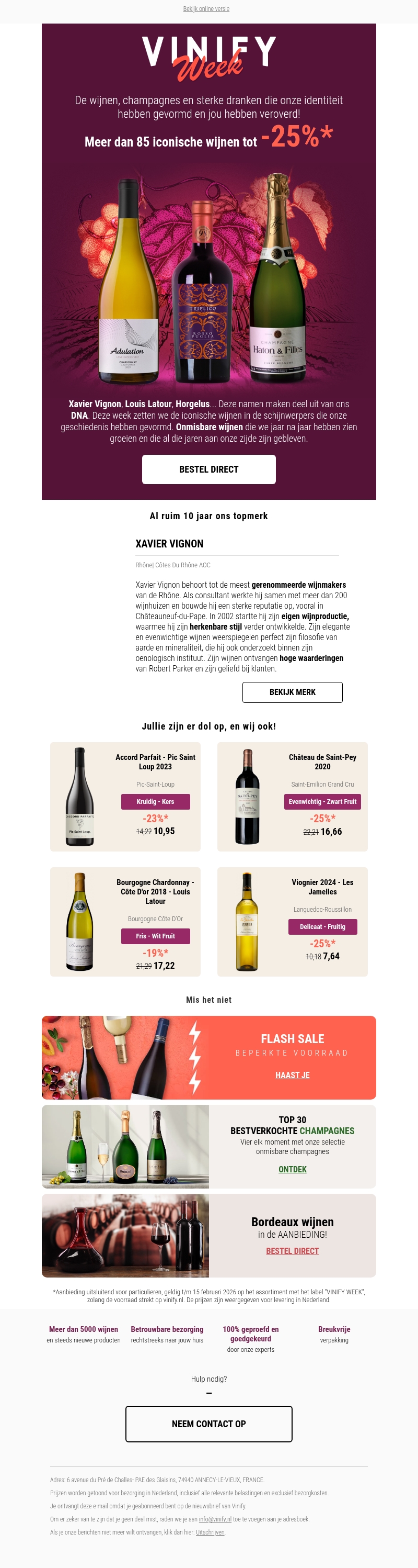 Vinify Week: iconen en favorieten tot -25% Vinify Week: iconen en favorieten tot -25%