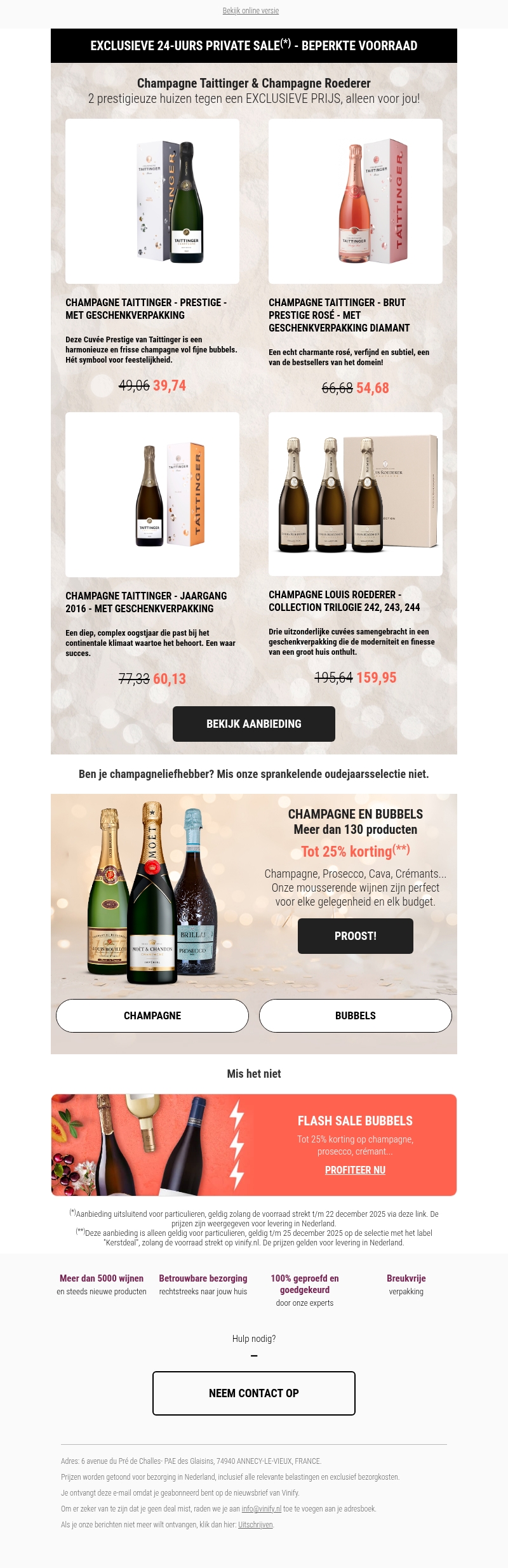 Alleen vandaag: exclusieve champagne deals 🥂 Alleen vandaag: exclusieve champagne deals 🥂