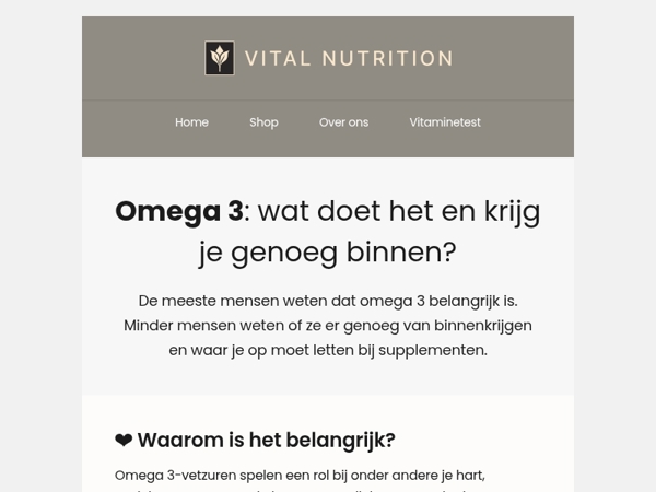 🐟 Krijg jij genoeg omega 3 binnen?