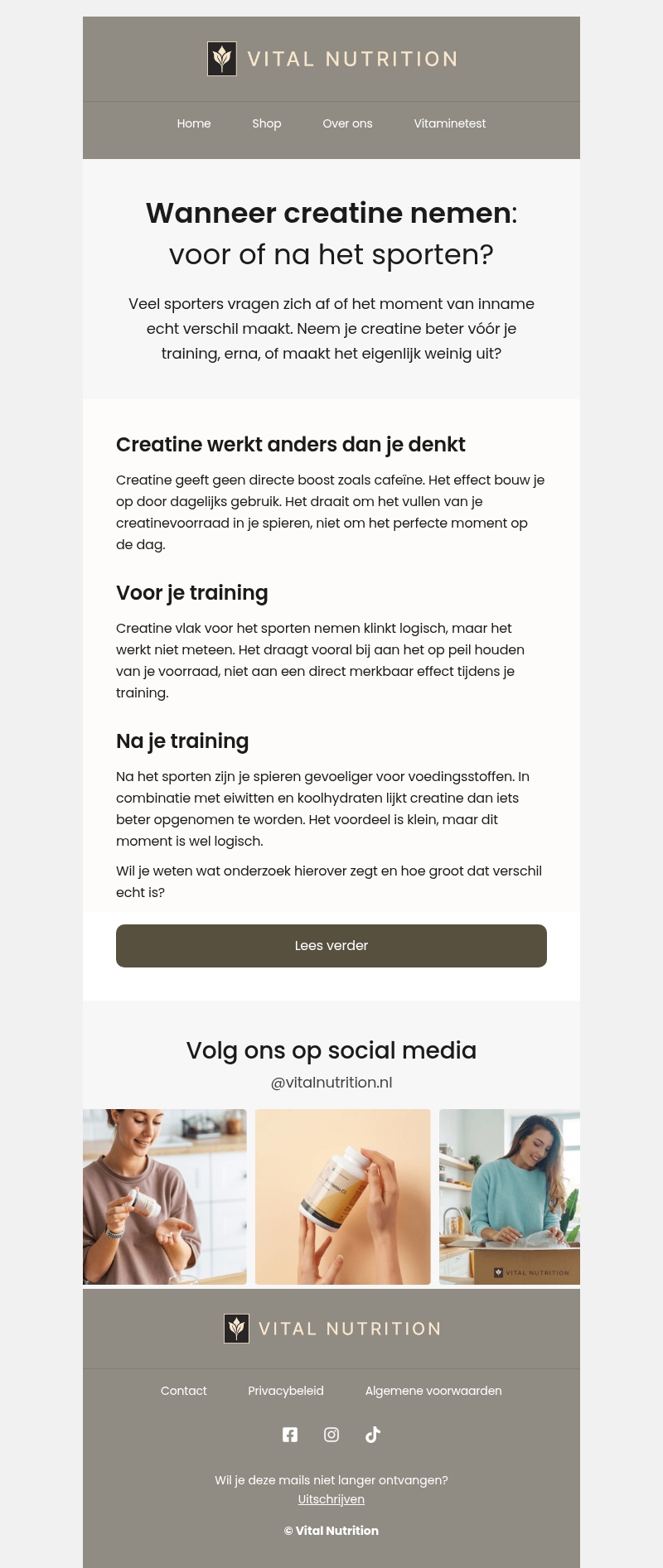 Creatine: voor of na je training? ๐๏ธ Creatine: voor of na je training? ๐๏ธ