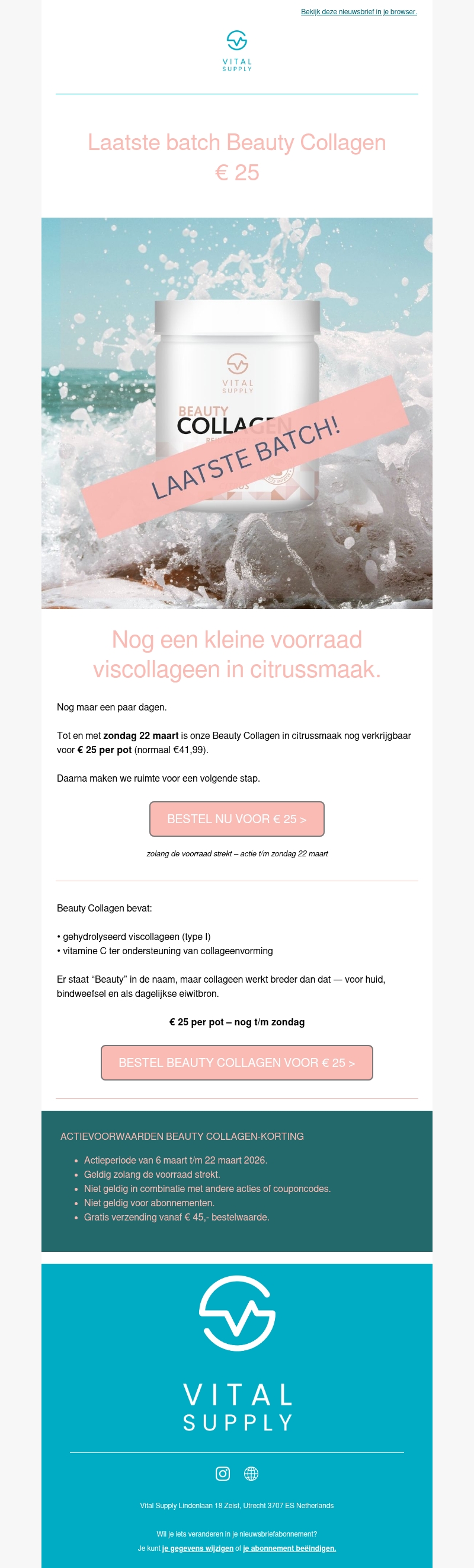 👉 Laatste weekend – Beauty Collagen € 25 👉 Laatste weekend – Beauty Collagen € 25