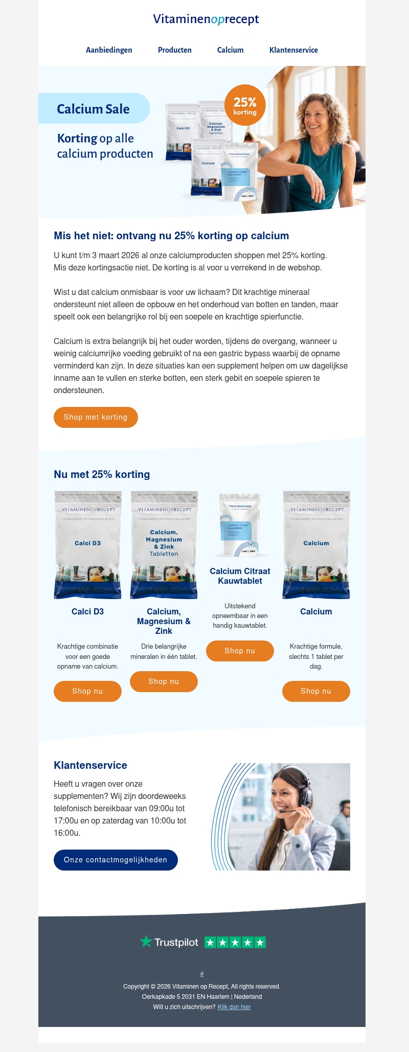 25% korting op calcium | Mis het niet 25% korting op calcium | Mis het niet
