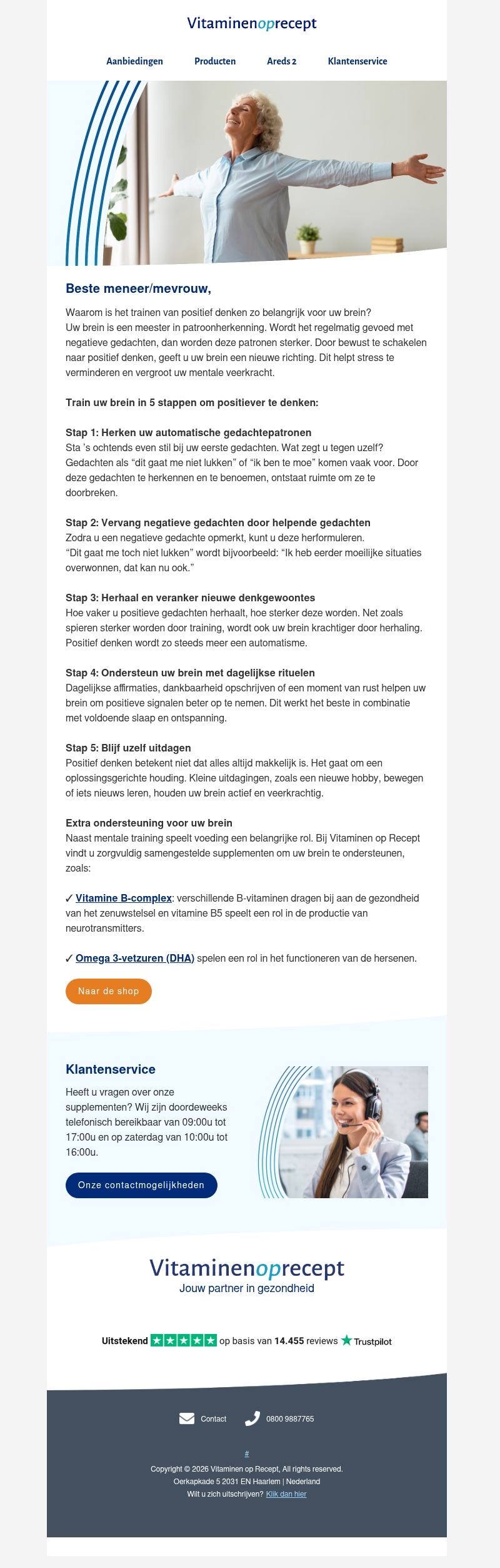 Train uw brein in positief denken Train uw brein in positief denken
