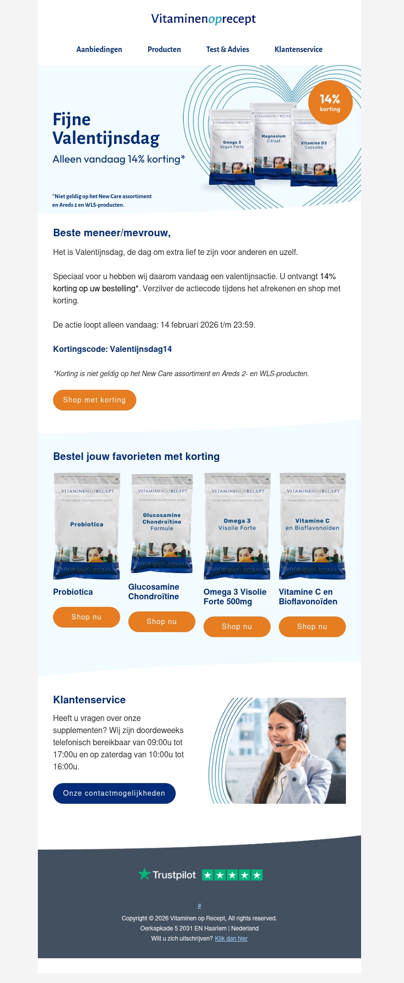 Valentijnsactie: 14% korting op uw bestelling! π Valentijnsactie: 14% korting op uw bestelling! π