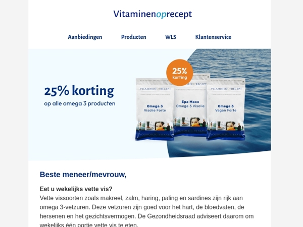 Profiteer nu van 25% korting op omega 3