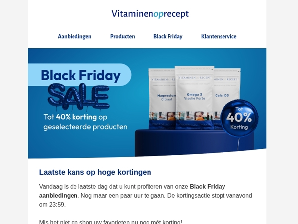 Laatste kans op BLACK FRIDAY korting!